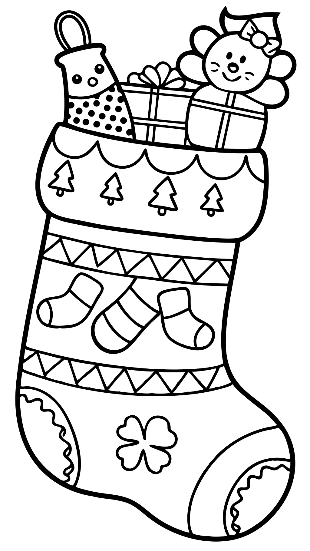 christmas stocking coloring pages